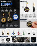 Custom Logo Spinner Keychain – Promotional Business Gift