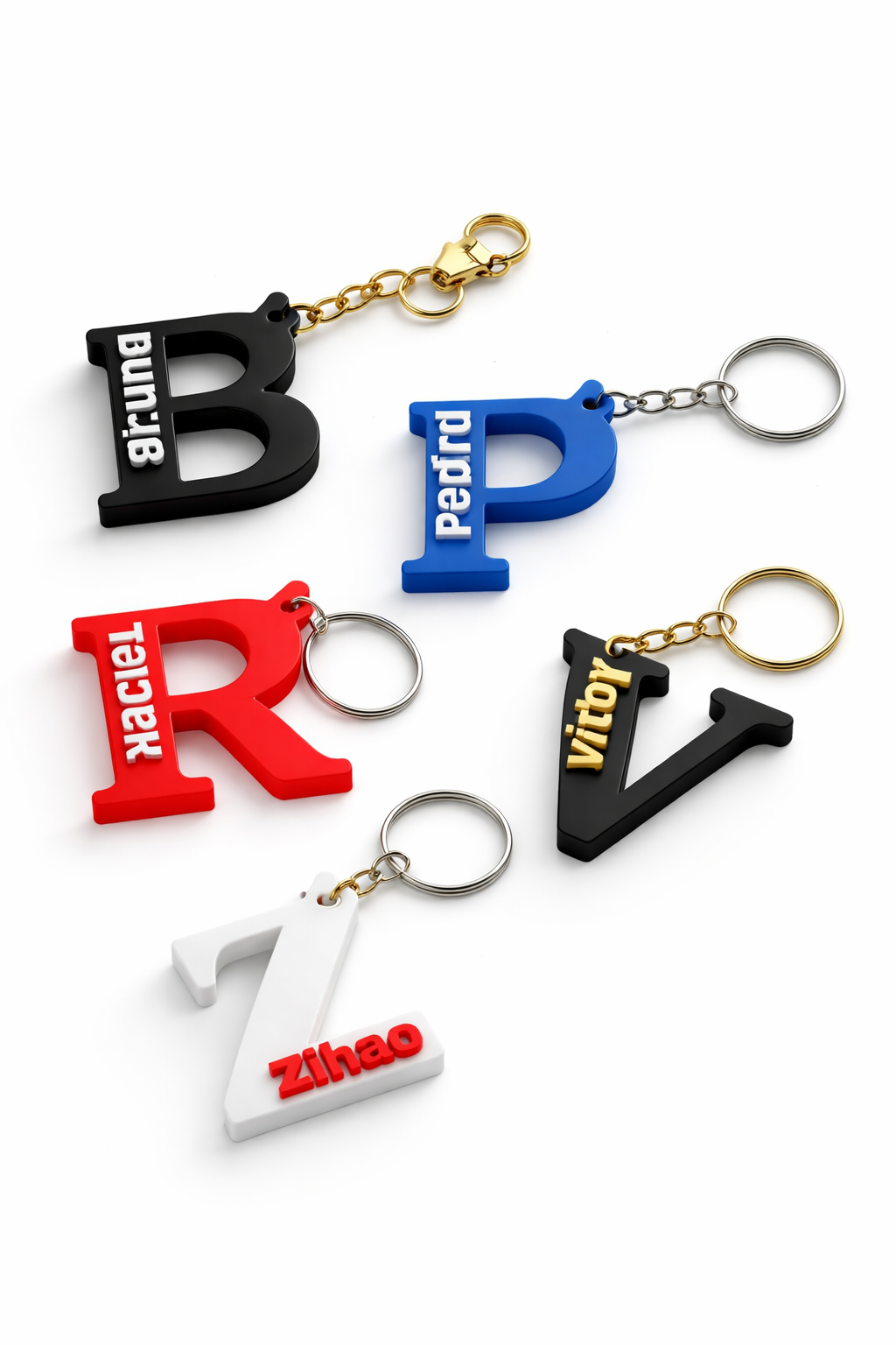Personalized Initial Name Keychain — Custom 3D Printed Gift | 6 Colors | Made in Canada
