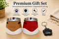Premium Gift Set — Personalized Elevated Bowl + Engraved Pet ID Tag | 3D Printed | Made in Canada
