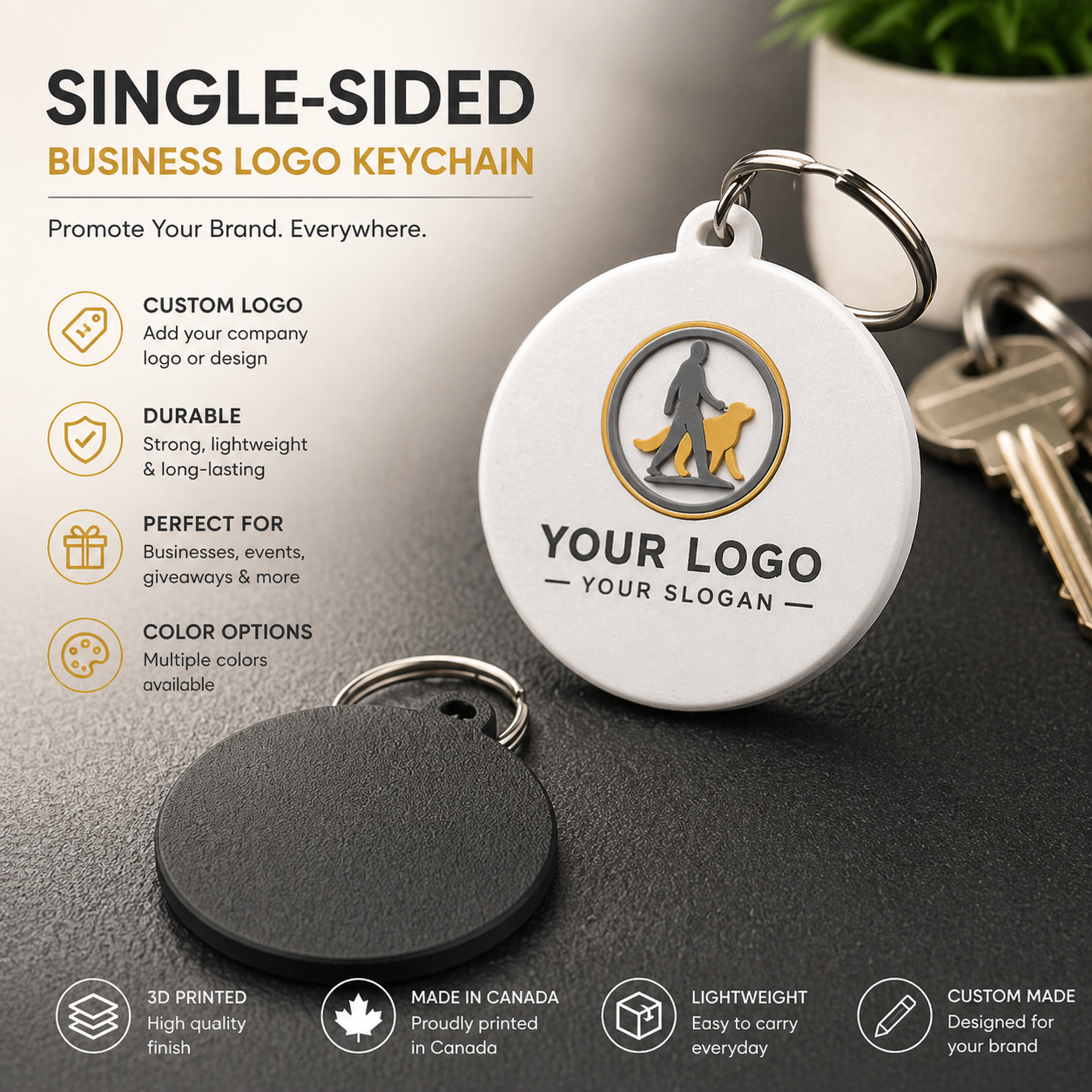 Custom Business Logo Keychain